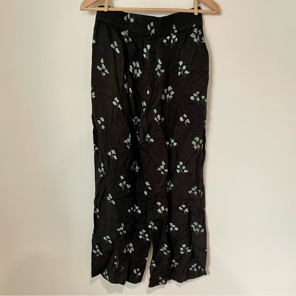 Aritzia Wilfred Aries Pant Black Aqua Pull On Wide Leg Size Small - Picture 3 of 8